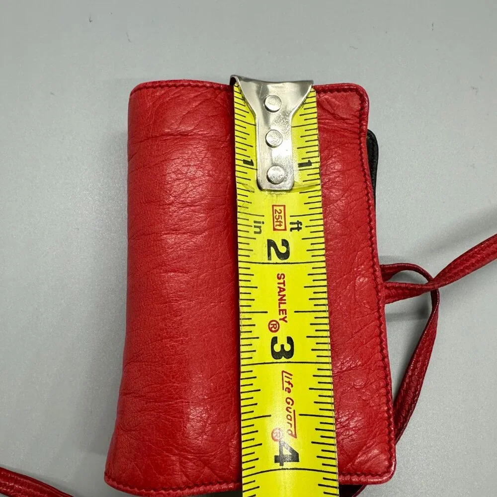 Gucci Red and Black Leather Change Purse Vintage